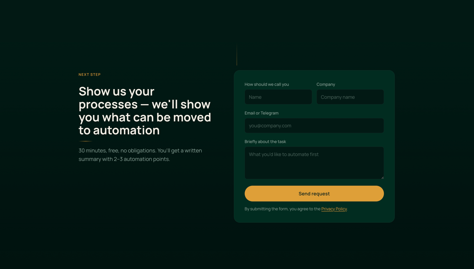FlowMind AI — лендинг услуг AI-автоматизации — desktop screenshot